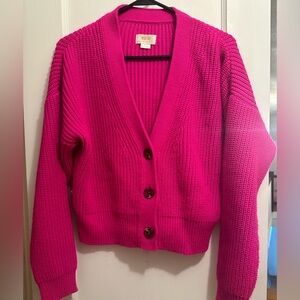 Maeve Pink Cardigan Sweater